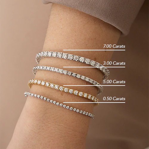 7 Carat Diamond Tennis Bracelet - 18K Gold | VS Clarity - Image 8