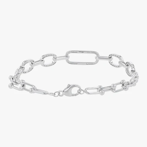 Diamond Link White Gold Bracelet - 18K Gold | VS Clarity - Image 3