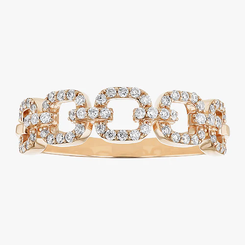 Diamond Chain Link Ring - 18K Gold | VS Clarity - Image 3