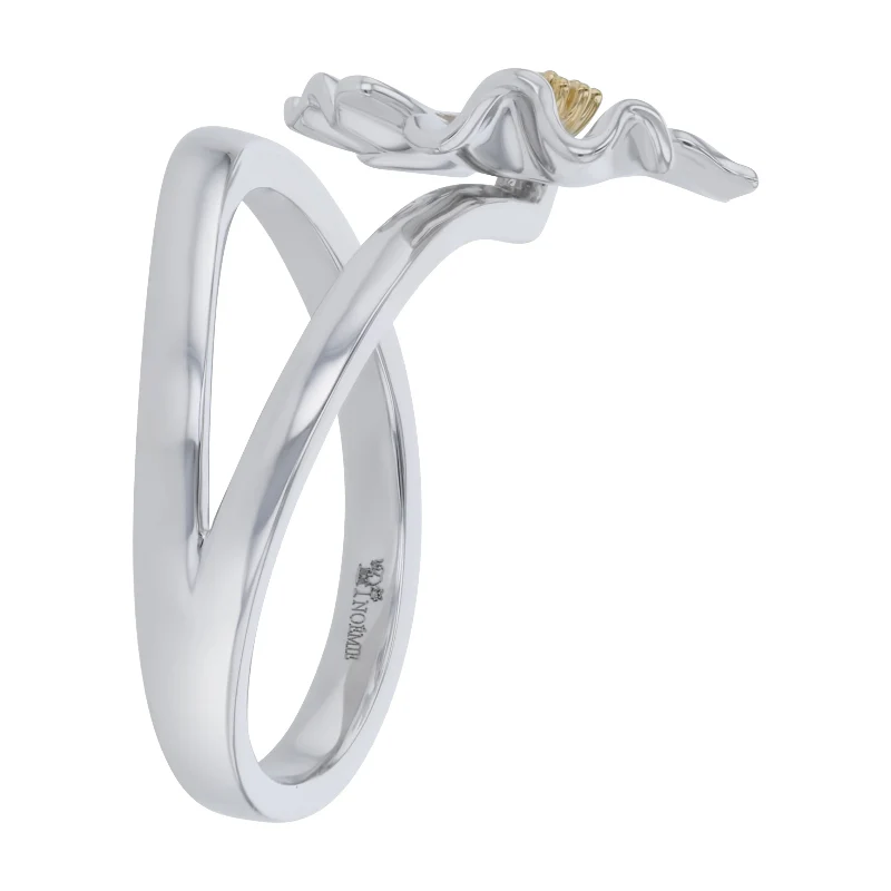 Floral Alchemy Two-Toned Diamond Ring - Sterling Silver | VS Clarity Lab Diamonds - Image 3