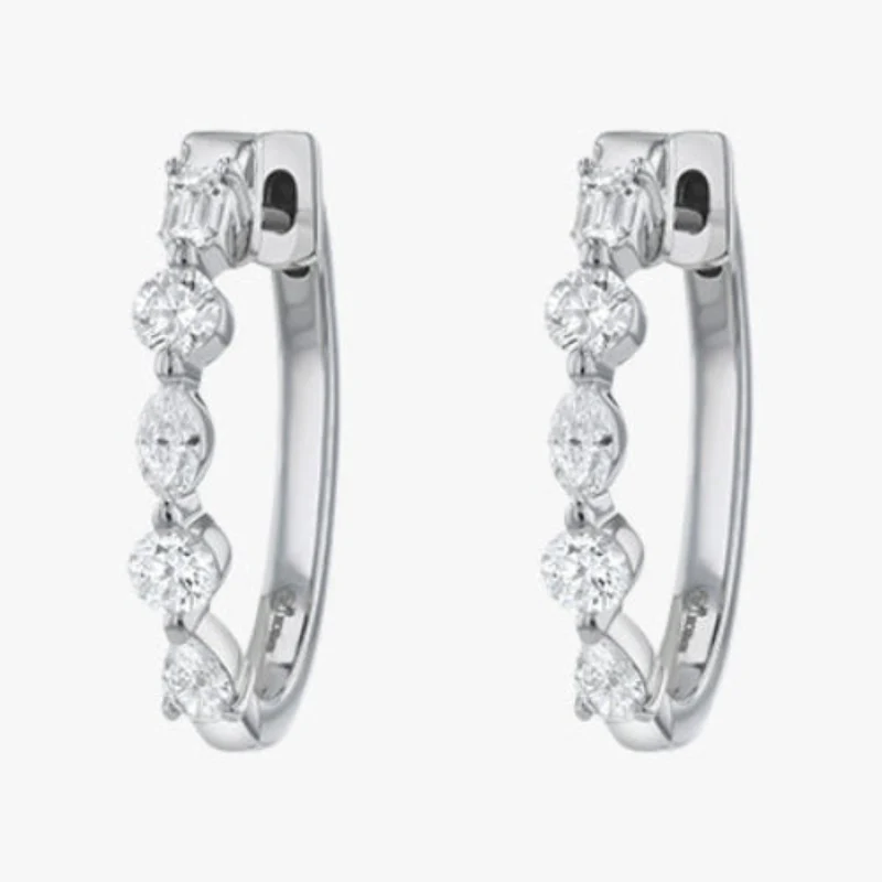 Multi Shape Hoops - 14K Gold | VS Clarity Lab Grown Diamonds - Image 5