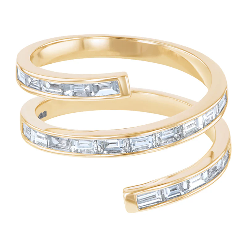 Baguette Spiral Ring - 14K Gold | VS Clarity Lab Grown Diamonds - Image 4