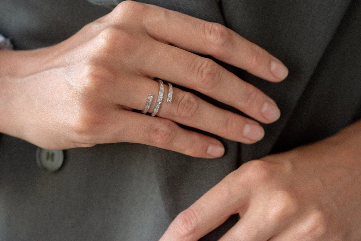 Baguette Spiral Ring - 14K Gold | VS Clarity Lab Grown Diamonds - Image 5