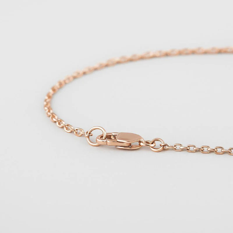 Diamond Crescent Necklace - 18K Gold | VS Clarity - Image 3