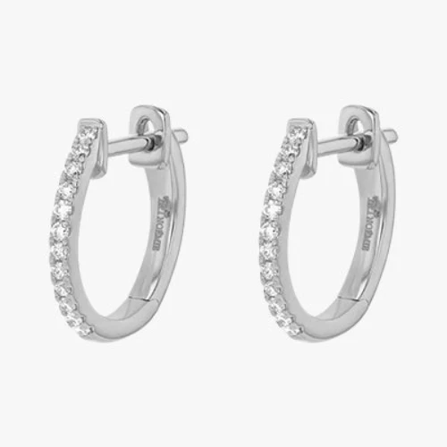 Huggie Earrings - 18K Gold | VS Clarity - Image 3