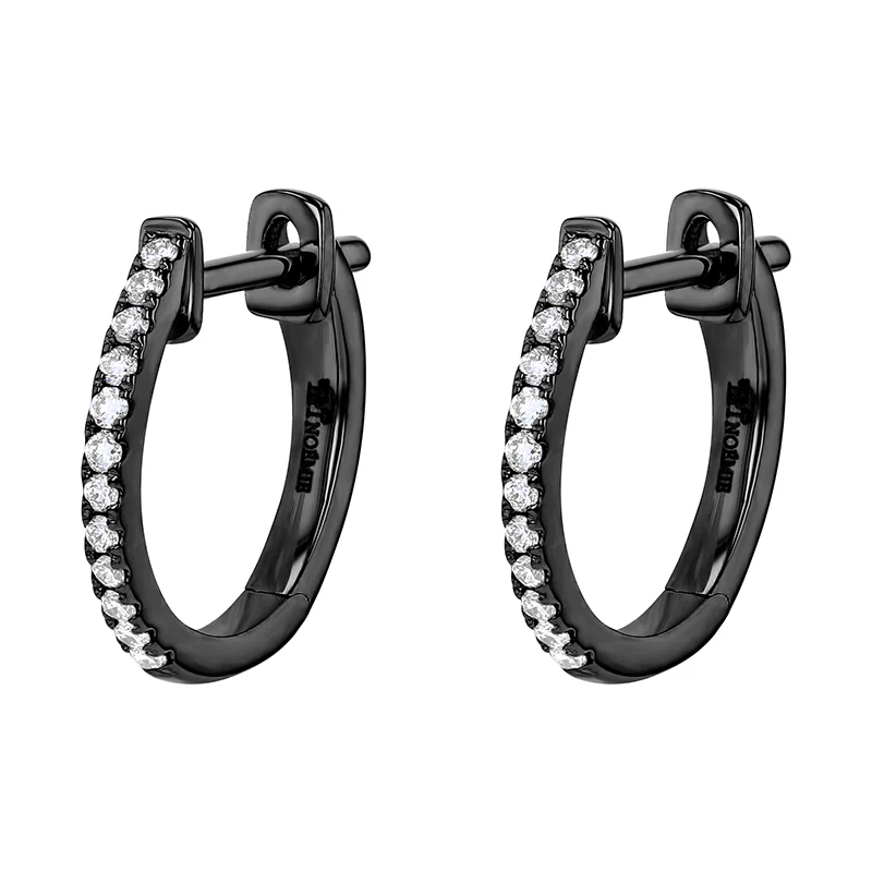 Huggie Earrings - 18K Gold | VS Clarity - Image 4