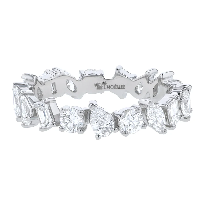 Multi Shape Diamond Eternity Ring - 14K Gold | VS Clarity Lab Grown Diamonds - Image 5