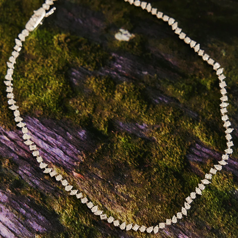 Multi Shape Diamond Tennis Necklace - 14K Gold | VS Clarity Lab Grown Diamonds - Image 3
