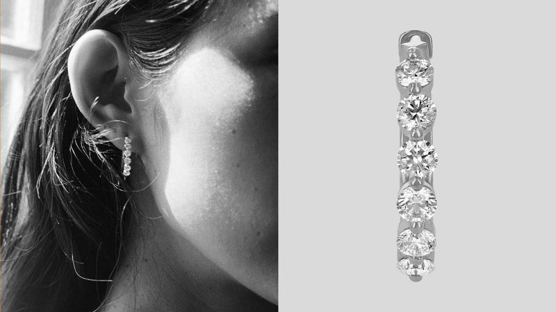 Multiple Hoops with 1.5 Carats - 14K Gold | VS Clarity Lab Grown Diamonds - Image 5