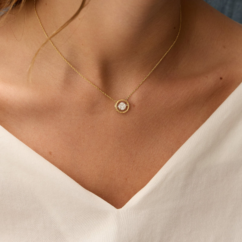 Rumba Dancing Diamond Necklace - 18K Gold | VS Clarity - Image 9