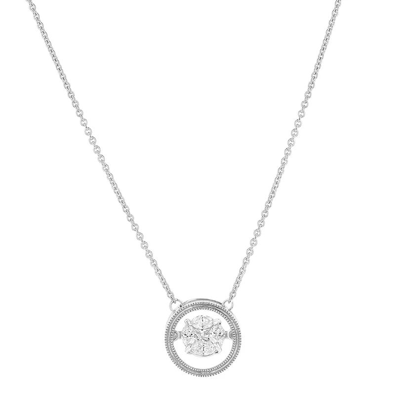 Rumba Dancing Diamond Necklace - 18K Gold | VS Clarity - Image 3
