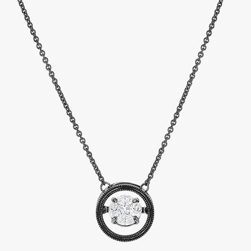 Rumba Dancing Diamond Necklace - 18K Gold | VS Clarity - Image 4