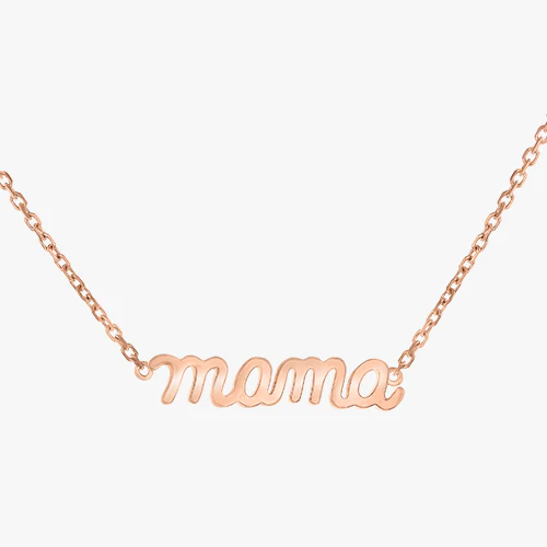 Mama Pendant Necklace - 18K Gold | VS Clarity - Image 4