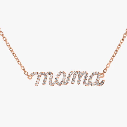 Mama Pendant Necklace - 18K Gold | VS Clarity - Image 5