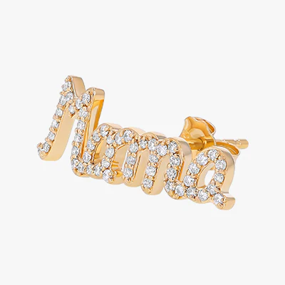 Mama Stud Earring - 18K Gold | VS Clarity - Image 4