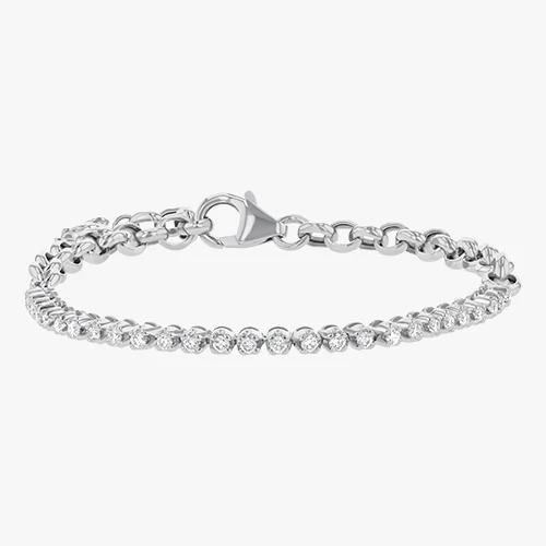 0.50 Carat Diamond Half Tennis Bracelet - 14K Gold | VS Clarity - Image 6