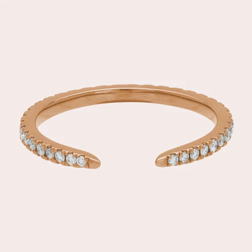 Open Band Diamond Ring - 18K Gold | VS Clarity - Image 4