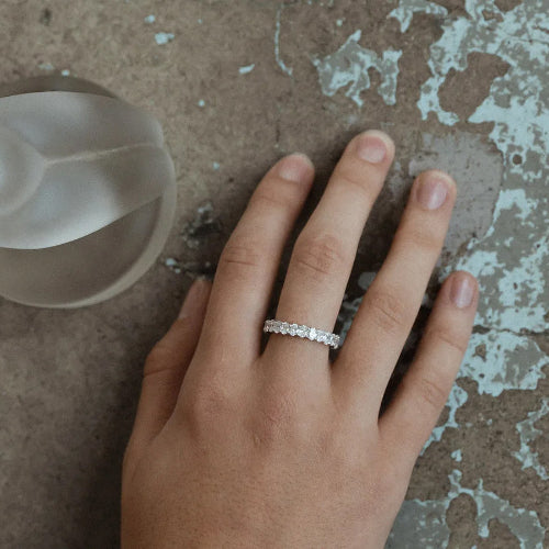 Oval Cut Diamond Eternity Band Ring - 14K Gold | VS Clarity Lab Grown Diamonds - Image 6