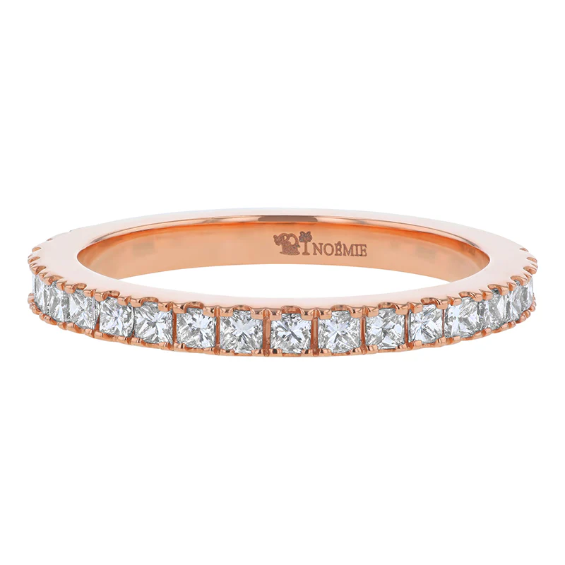 Princess Cut Diamond Eternity Band Ring - 18K Gold | VS Clarity - Image 3