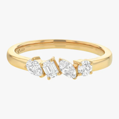 Quartet Multi Shape Diamond Ring - 18K Gold | VS Clarity - Image 3