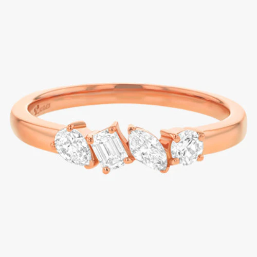 Quartet Multi Shape Diamond Ring - 18K Gold | VS Clarity - Image 4