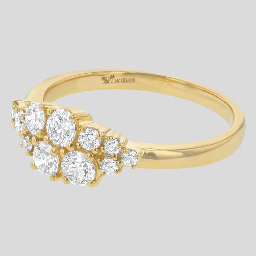 Round Diamond Cluster Ring - 18K Gold | VS Clarity - Image 7