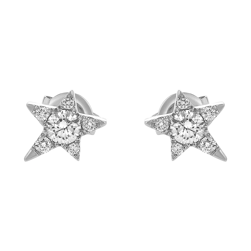 Single Star Diamond Earring - 14K Gold | VS Clarity Lab Grown Diamonds - Image 4
