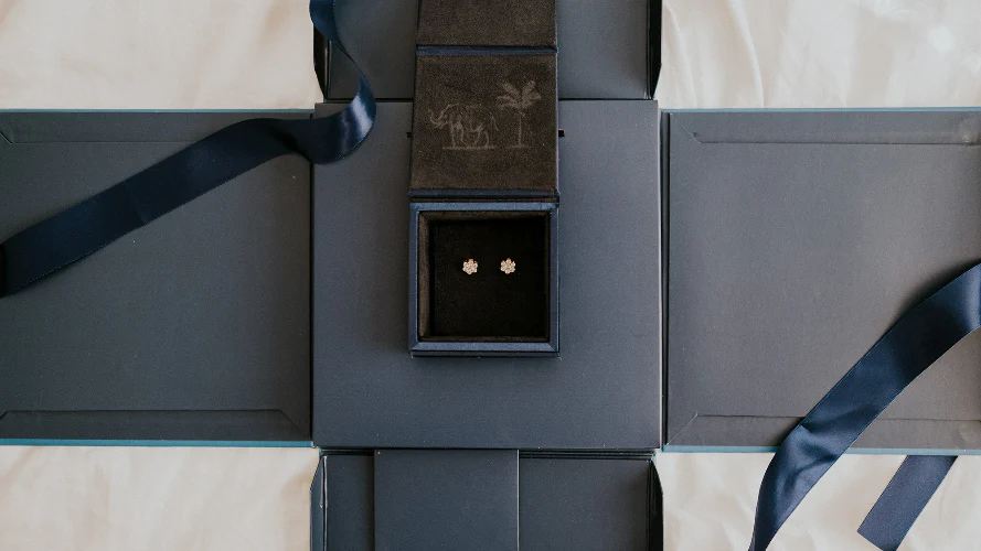 Flower Stud Earrings with 0.50 Carats - Sterling Silver | VS Clarity Lab Diamonds - Image 3