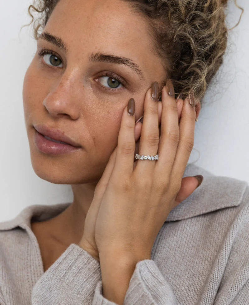 Multi Shape Diamond Eternity Ring - Sterling Silver | VS Clarity Lab Diamonds - Image 5