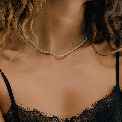 5 Carat Diamond Tennis Necklace - 18K Gold | VS Clarity - Image 3