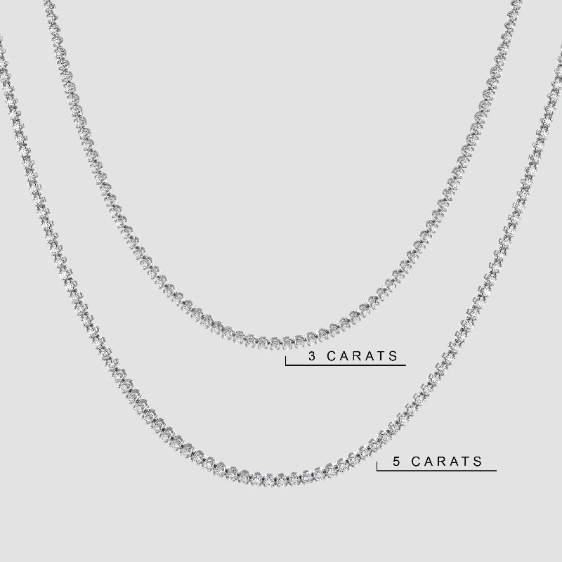 5 Carat Diamond Tennis Necklace - 18K Gold | VS Clarity - Image 6