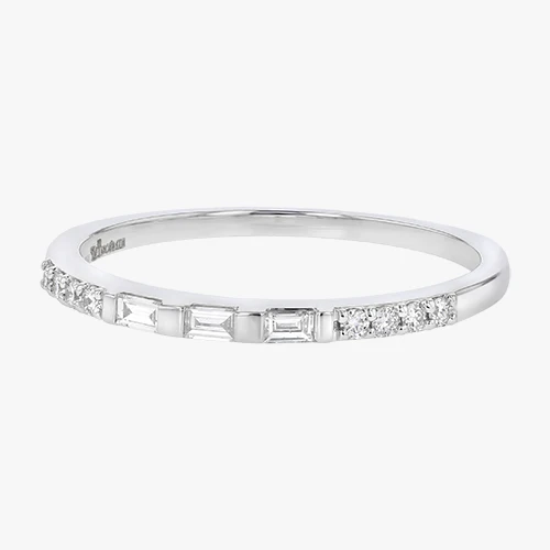 Baguette and Round Diamond Band - 18K Gold | VS Clarity - Image 3