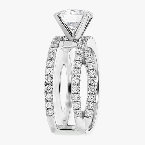 Criss Cross Engagement Ring - 18K Gold | VS Clarity - Image 6