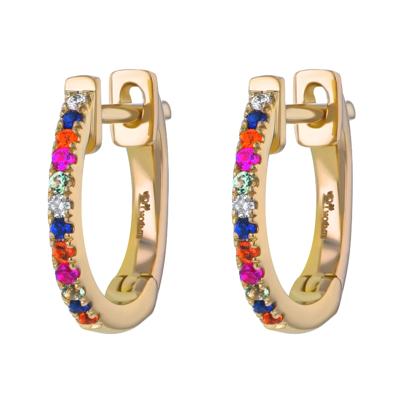 Huggie Earrings - 18K Gold | VS Clarity - Image 6