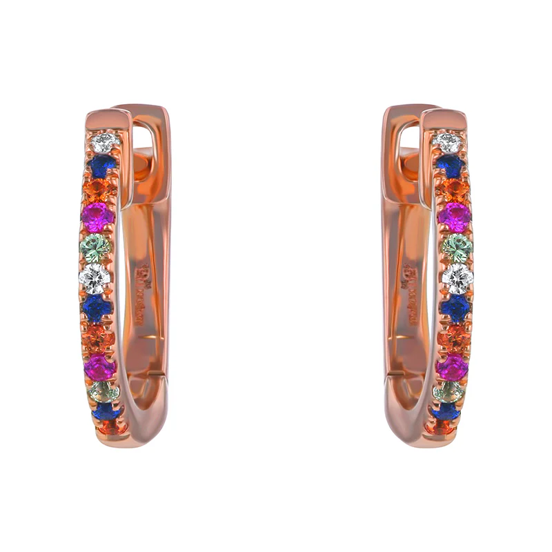 Huggie Earrings - 18K Gold | VS Clarity - Image 7