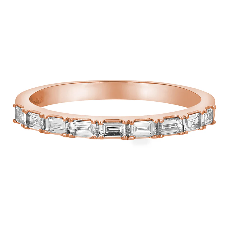 Baguette Diamond Band Ring - 14K Gold | VS Clarity Lab Grown Diamonds - Image 4