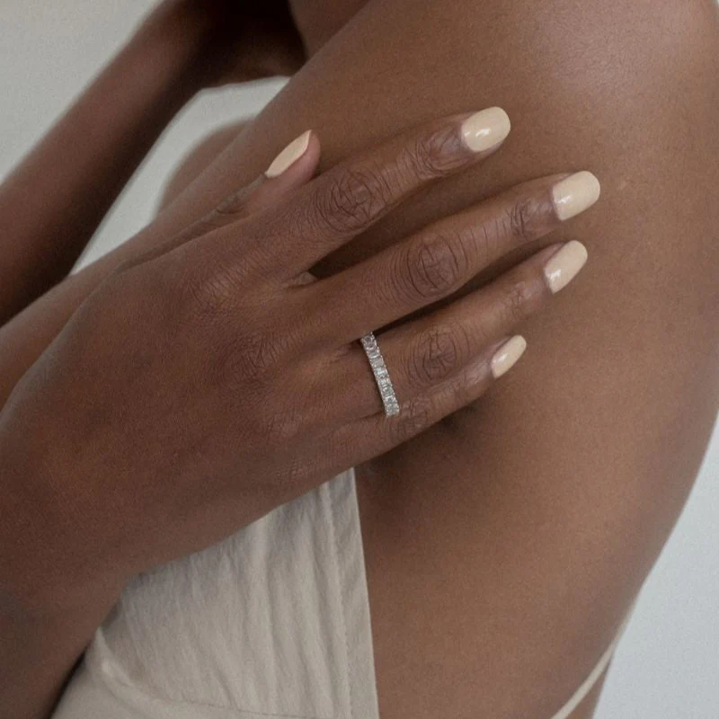 Emerald Cut Eternity Band - 14K Gold | VS Clarity Lab Grown Diamonds - Image 5