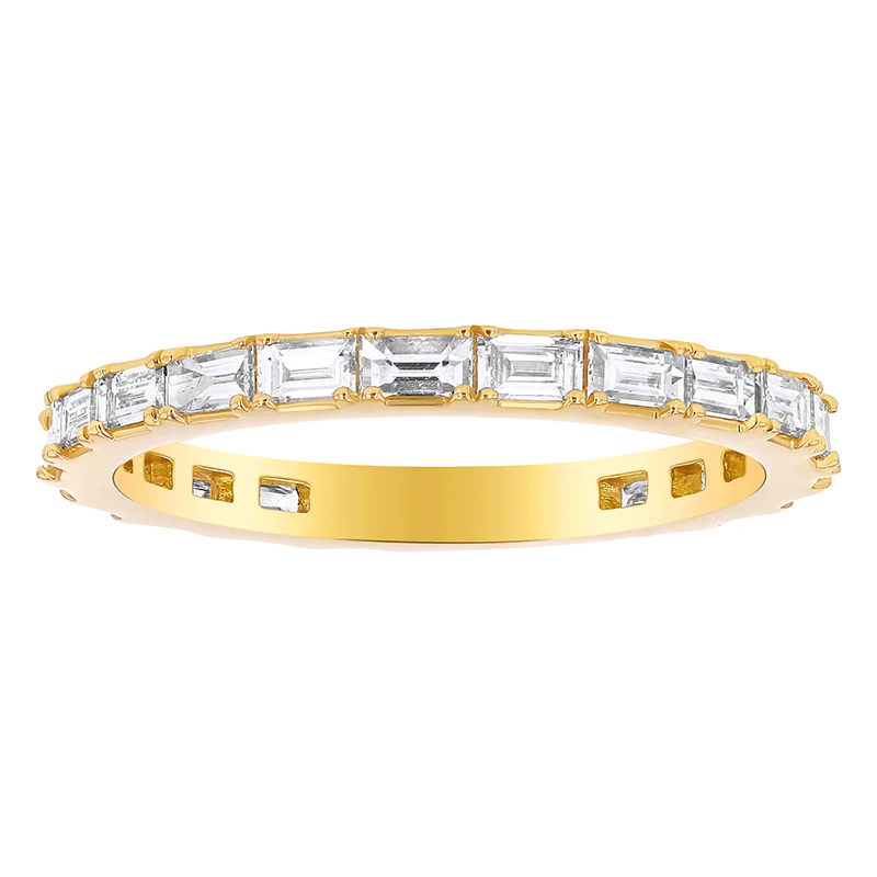 Eternity Baguette Diamond Band Ring - 14K Gold | VS Clarity Lab Grown Diamonds - Image 4