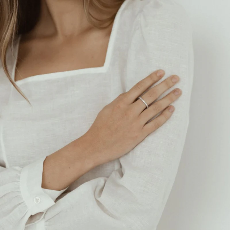 Eternity Baguette Diamond Band Ring - 14K Gold | VS Clarity Lab Grown Diamonds - Image 6