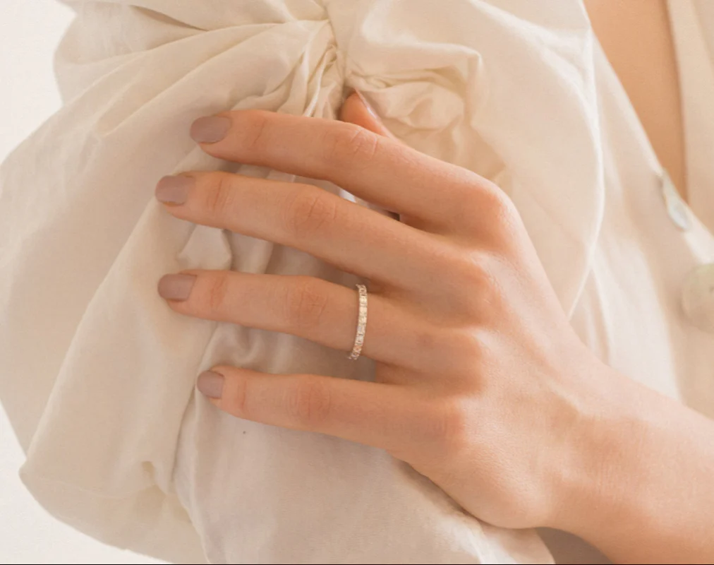 Eternity Baguette Diamond Band Ring - 14K Gold | VS Clarity Lab Grown Diamonds - Image 7