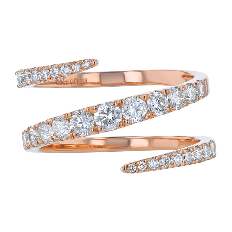 Eternity Graduated Diamond Spiral Ring - 14K Gold | VS Clarity Lab Grown Diamonds - Image 3