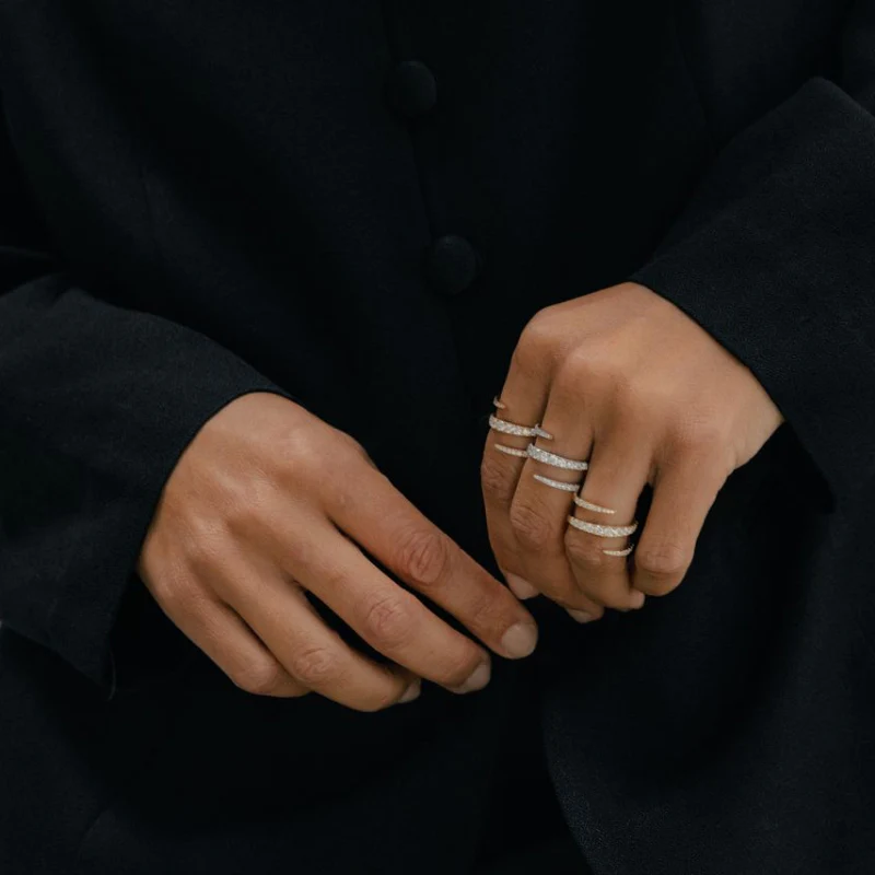 Eternity Graduated Diamond Spiral Ring - 14K Gold | VS Clarity Lab Grown Diamonds - Image 8