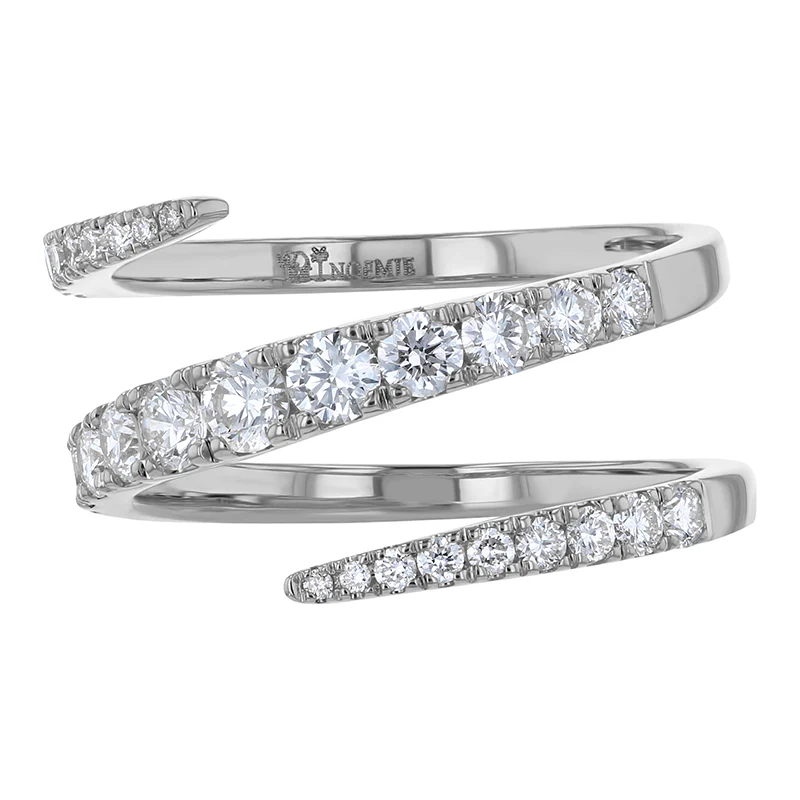 Graduated Diamond Spiral Ring - 18K Gold | VS Clarity - Image 3