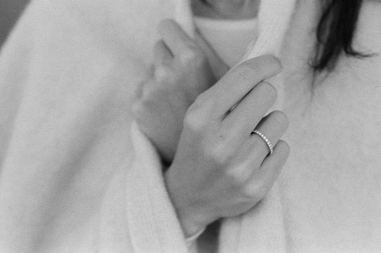 Half Band Diamond Ring - 14K Gold | VS Clarity Lab Grown Diamonds - Image 4