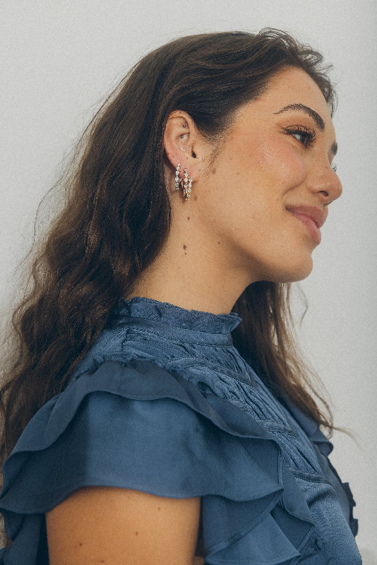 Multiple Oval Cut Hoops - 14K Gold | VS Clarity Lab Grown Diamonds - Image 4