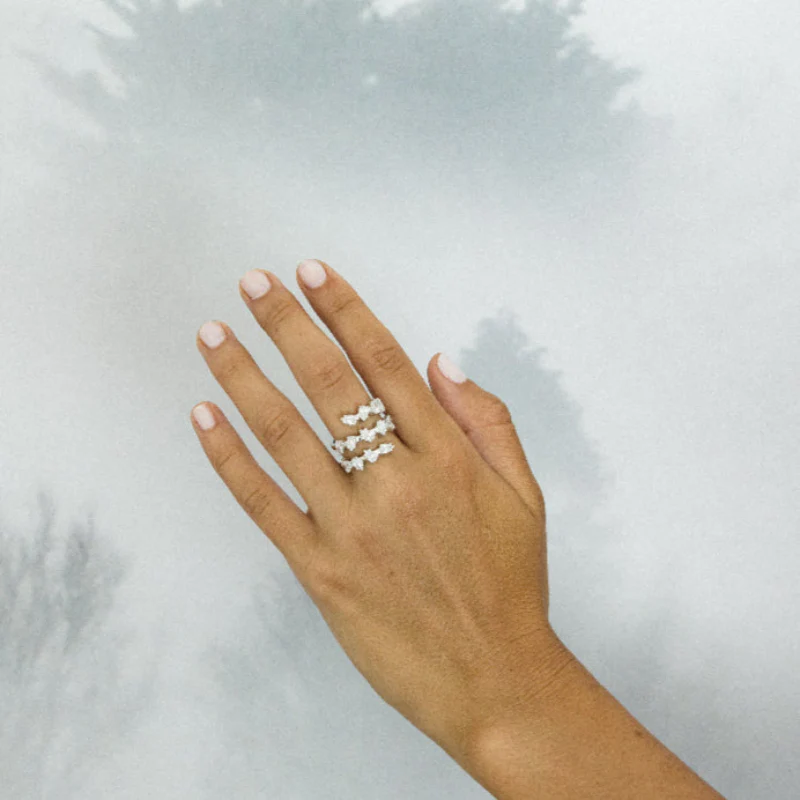 Pear Shaped Diamond Spiral Ring - 14K Gold | VS Clarity Lab Grown Diamonds - Image 4