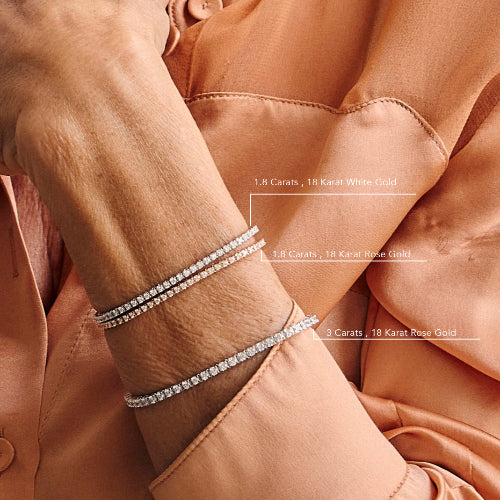 3 Carat Diamond Tennis Bracelet - 18K Gold | VS Clarity - Image 5