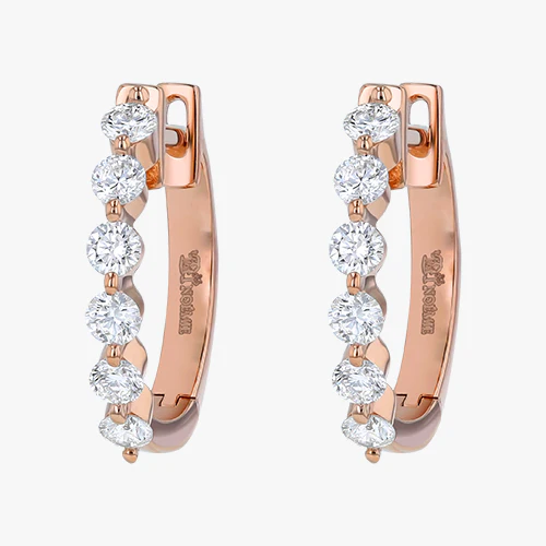 Multiple Diamond Hoops with 0.50 Carats - 18K Gold | VS Clarity - Image 4