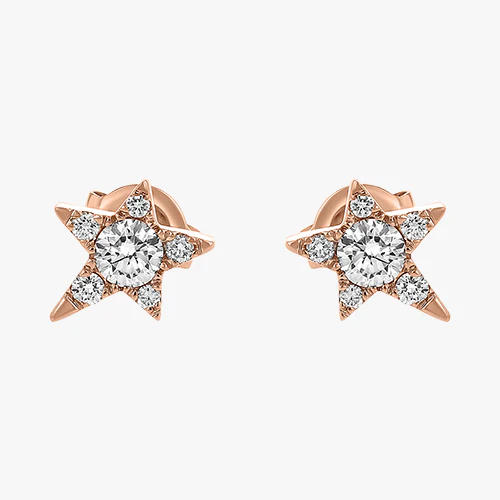 Single Star Diamond Earring - 18K Gold | VS Clarity - Image 5