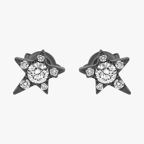 Single Star Diamond Earring - 18K Gold | VS Clarity - Image 9